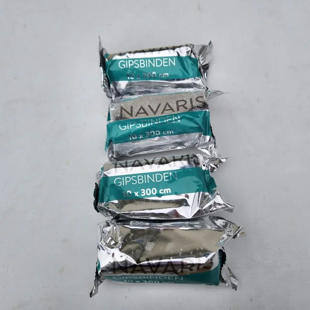 4X Navaris Plaster of Paris Cloth Rolls Gauze Bandages Body Casts 10x300 cm 4 Pa